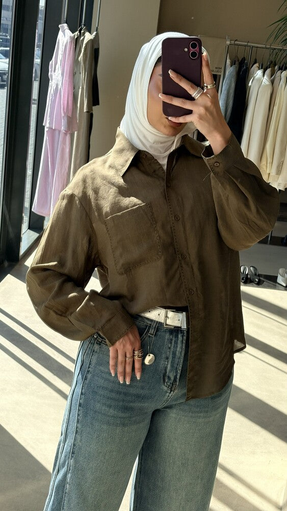 Stitching Placket Shirt
