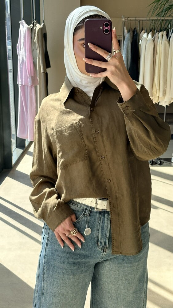Stitching Placket Shirt