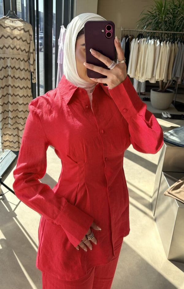 Peplum Hem Shirt & Pants