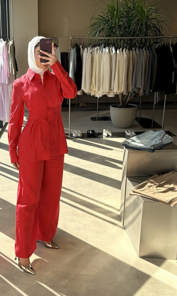 Peplum Hem Shirt & Pants