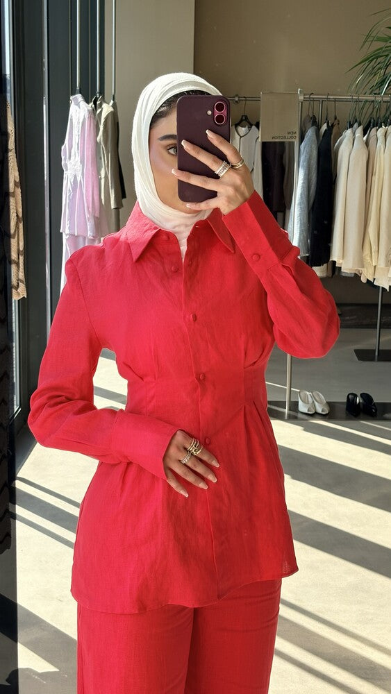 Peplum Hem Shirt & Pants