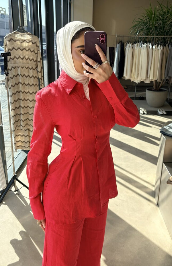 Peplum Hem Shirt & Pants