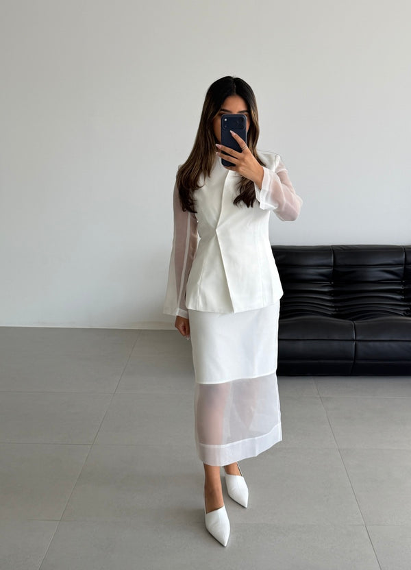 Sheer Mesh 2PC Skirt Set