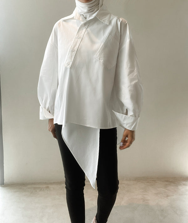Irregular white shirts