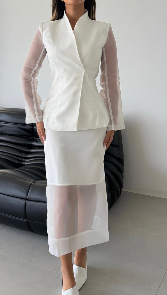 Sheer Mesh 2PC Skirt Set
