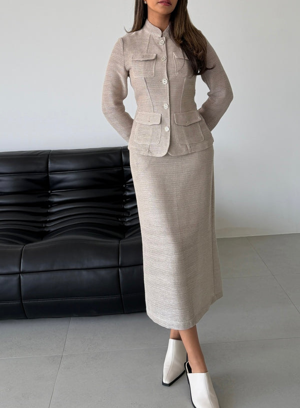 Open Knit Skirt Set