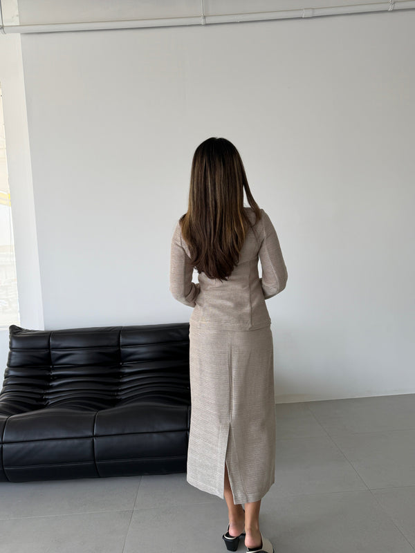 Open Knit Skirt Set