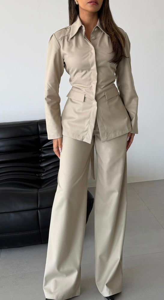 Shoulder Cloaklet Blazer Set
