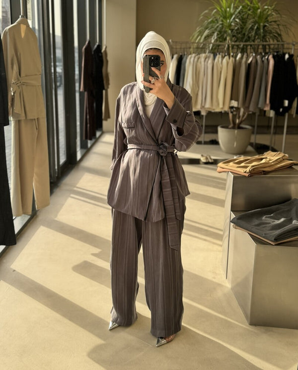 Stripe Silk Set