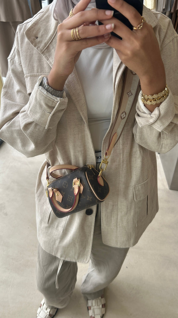 Big Button Stand Collar Top