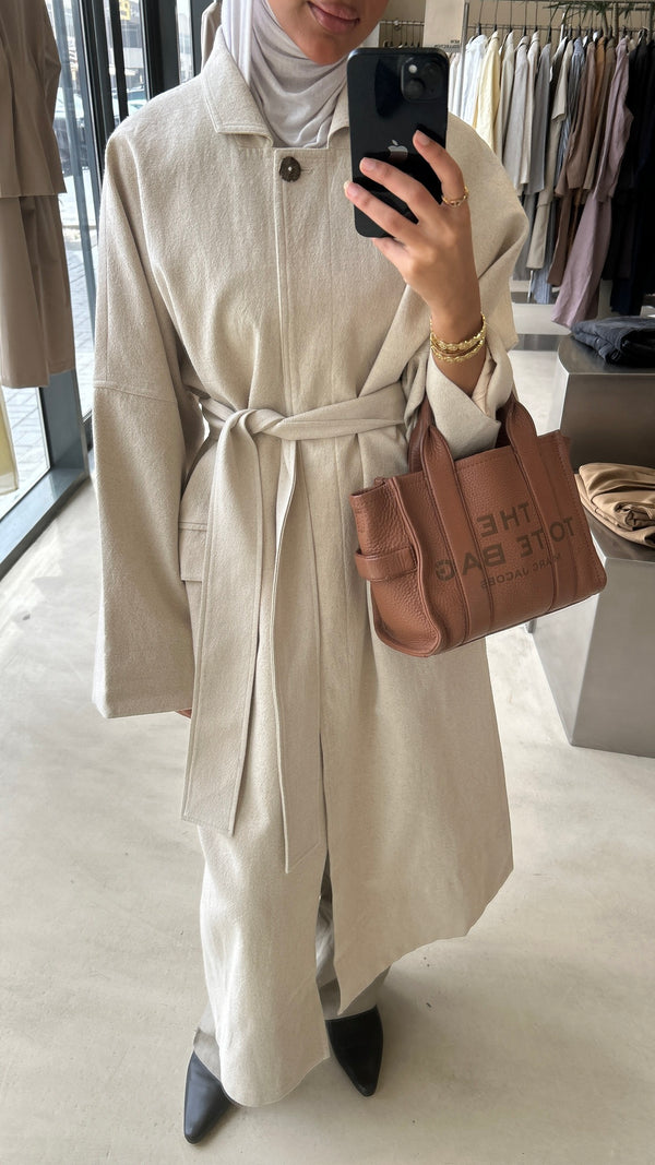 Linen Oversize Trenchcoat w/ Belt