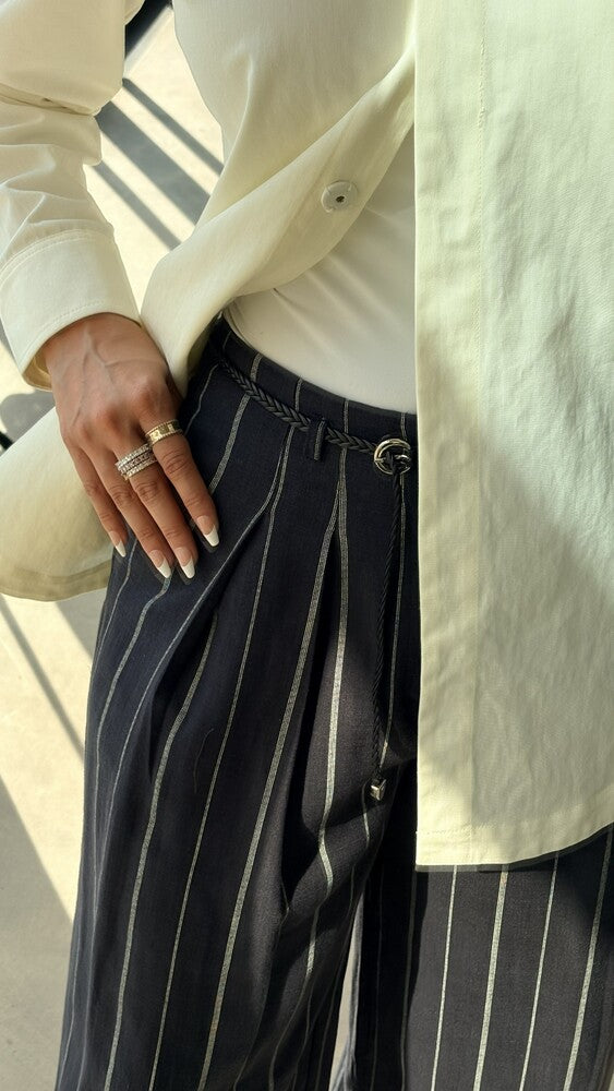 Pinstripe Flow Pants