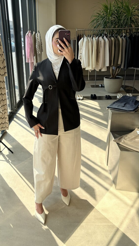 Side Buckle Closure Blazer