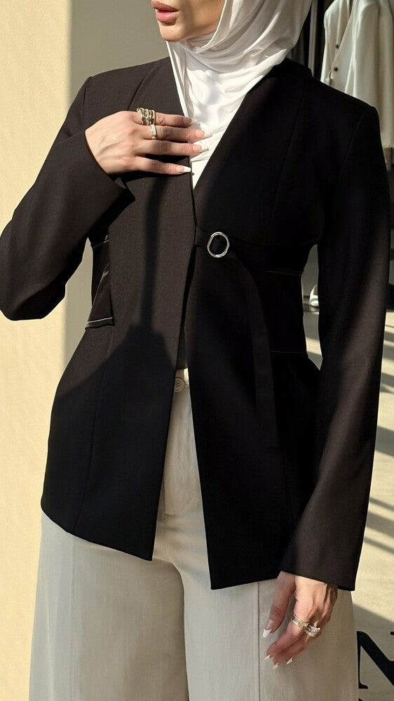 Side Buckle Closure Blazer