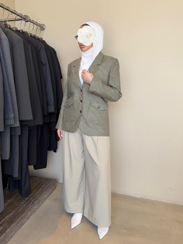 Slanted Pockets Blazer