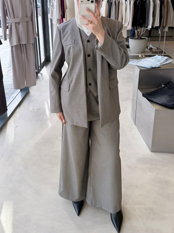 Casual V-neck Wrap Suit Set