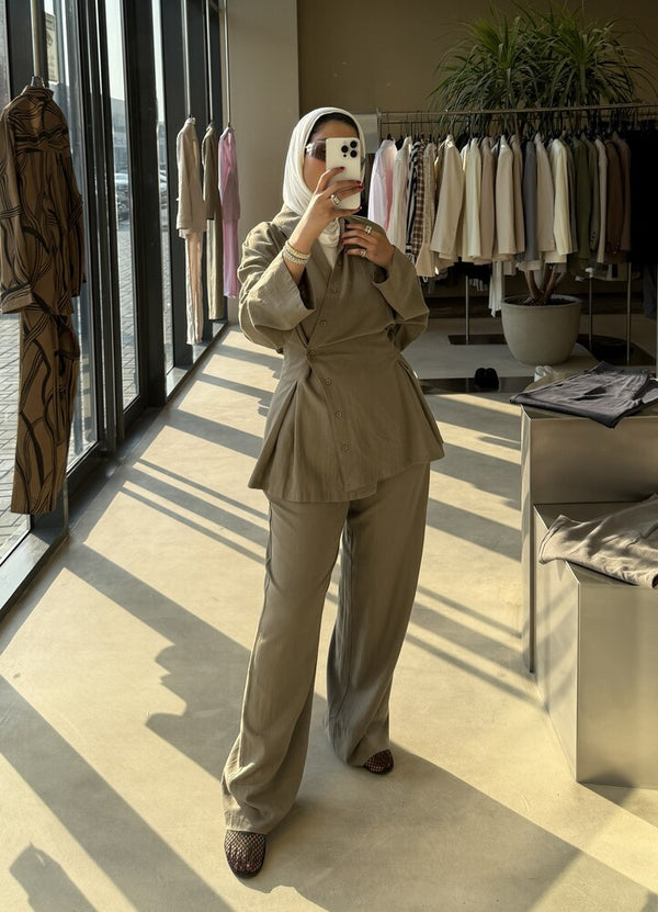 Linen Twisted Shirt & Pants