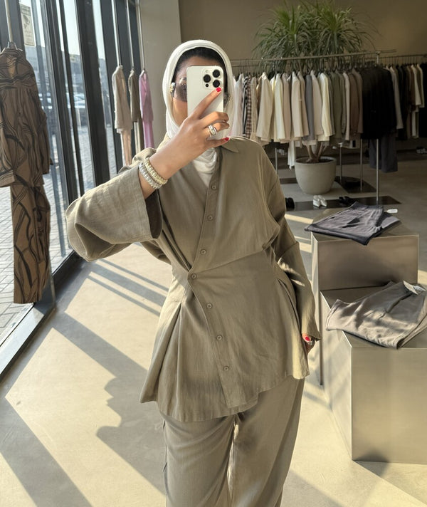Linen Twisted Shirt & Pants