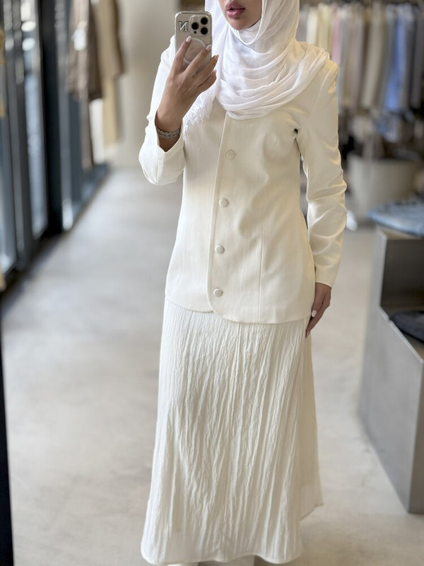 2PC Elegant Round Neck Skirt Set