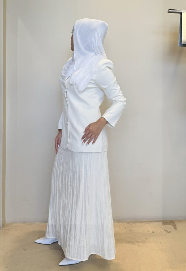 2PC Elegant Round Neck Skirt Set