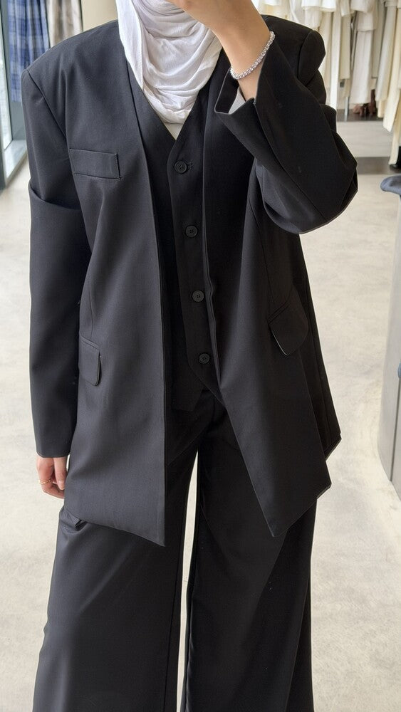 Casual V-neck Wrap Suit Set