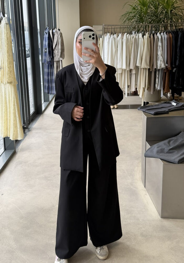 Casual V-neck Wrap Suit Set