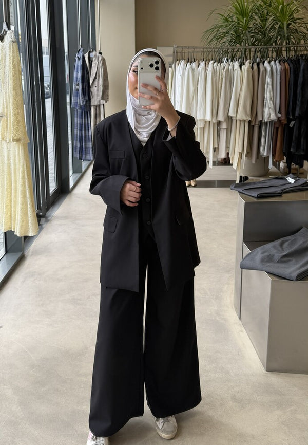 Casual V-neck Wrap Suit Set