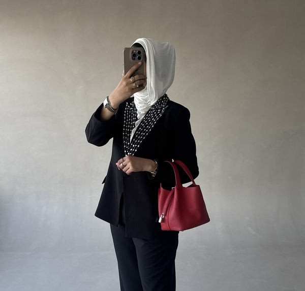 Rhinestone-Collar Blazer