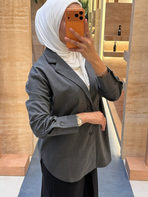 Dropped-shoulder Stripe Blazer