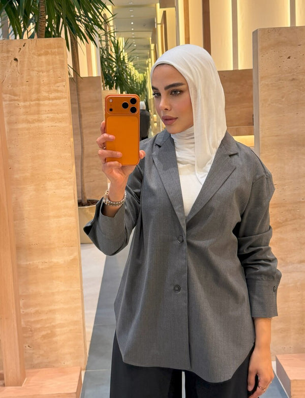 Dropped-shoulder Stripe Blazer