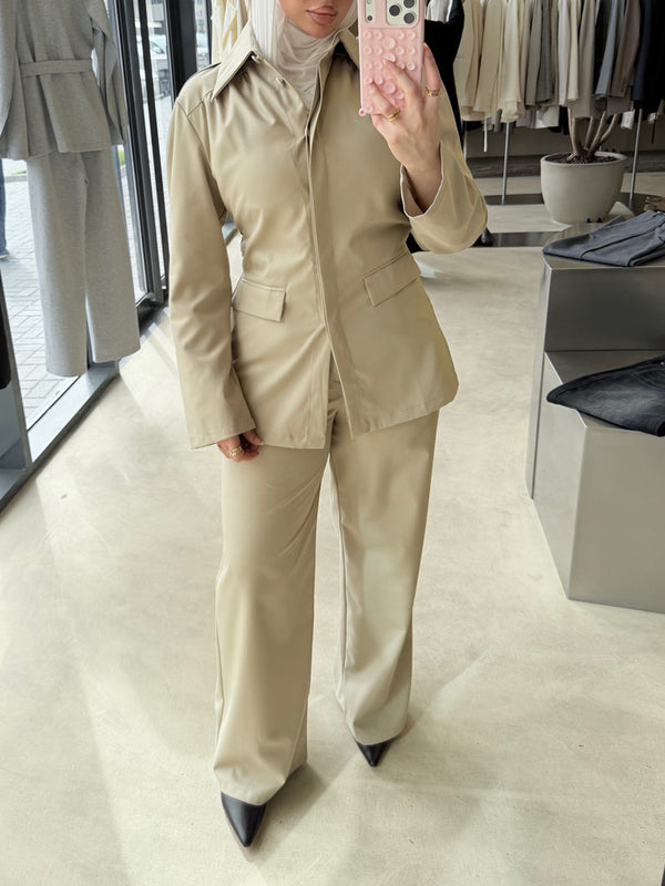 Shoulder Cloaklet Blazer Set