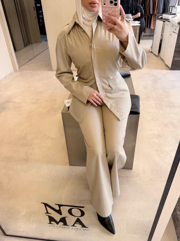 Shoulder Cloaklet Blazer Set