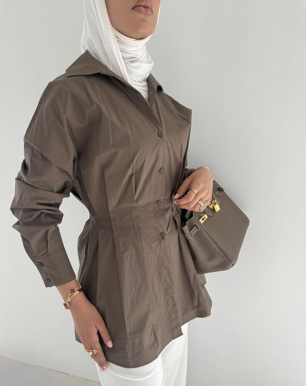 Waisted Pleated Shirts