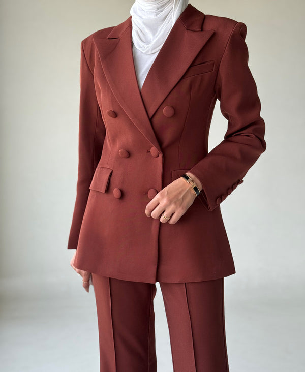 Suit Jacket Blazer Flare Pants Set ملابس مجموعات كاملة