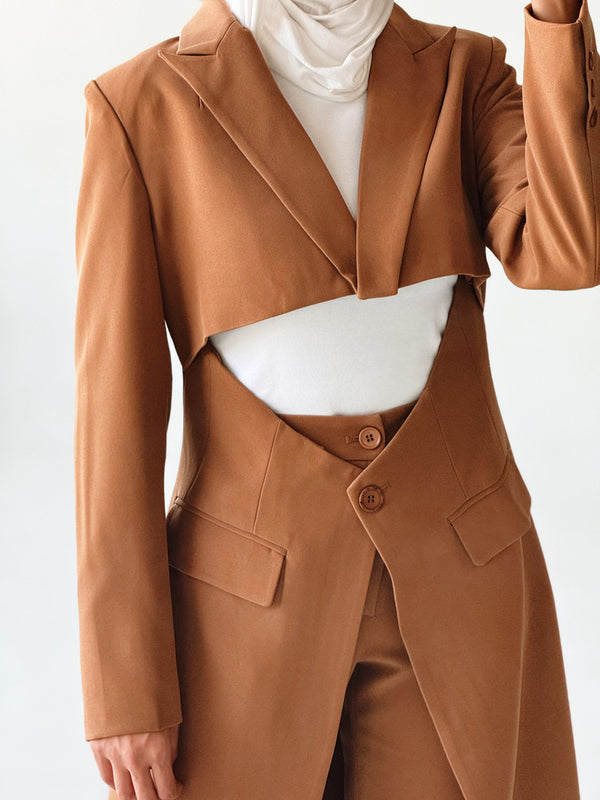 Elegant Ladies Notched Collar Long Sleeve Suit Coat