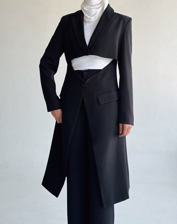 Elegant Ladies Notched Collar Long Sleeve Suit Coat