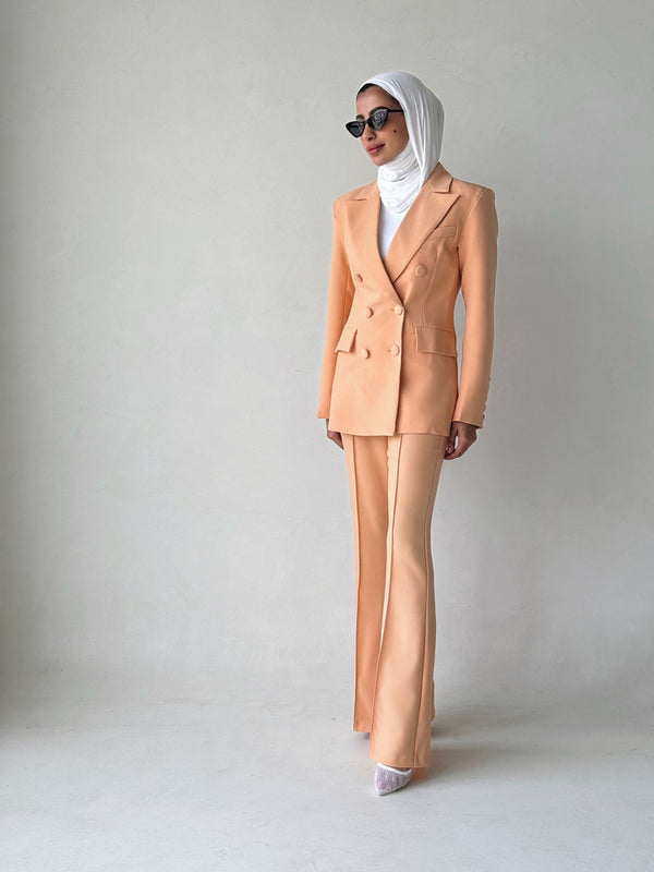 Suit Jacket Blazer Flare Pants Set ملابس مجموعات كاملة