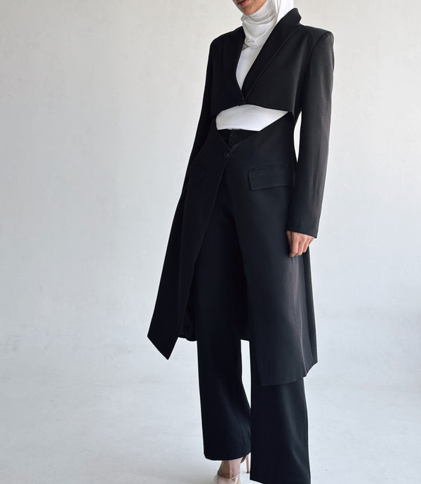 Elegant Ladies Notched Collar Long Sleeve Suit Coat