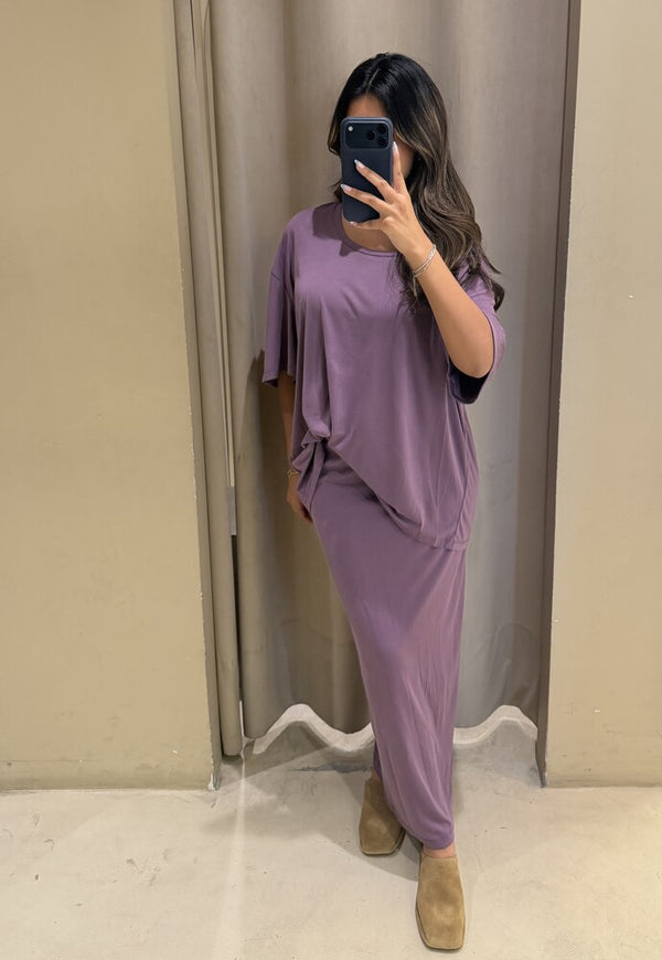 Loose Tunic Skirt Set
