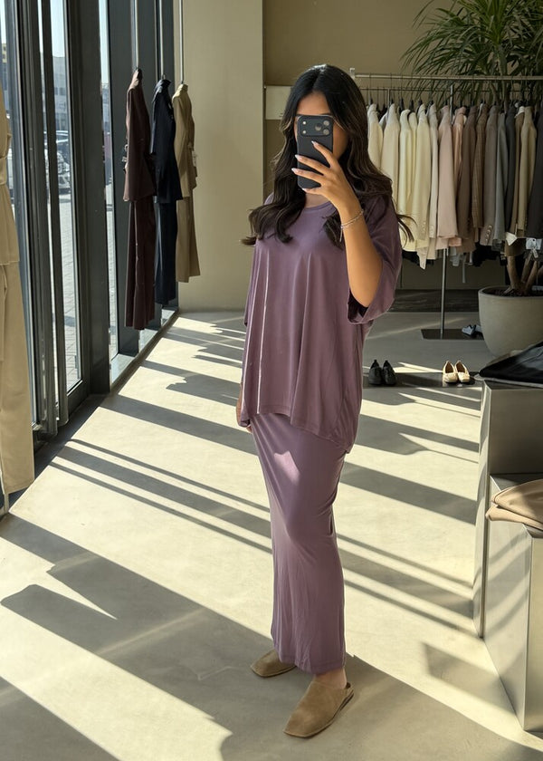 Loose Tunic Skirt Set