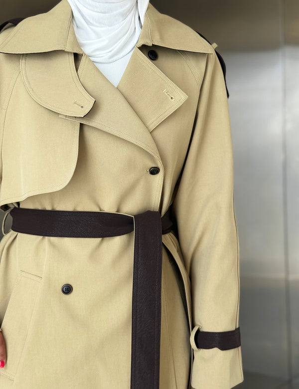 Oversized Fit Jacket w/ Belt