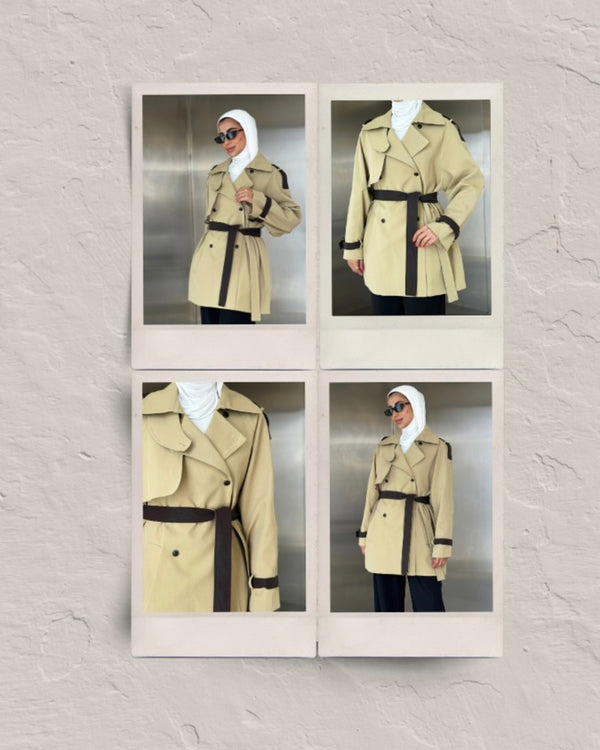 Oversized Fit Jacket w/ Belt