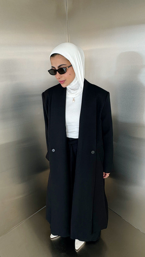 Wrap Belted Coat Pants Set