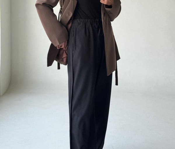 High Elastic Waist  Loose Fit Trousers بنطال