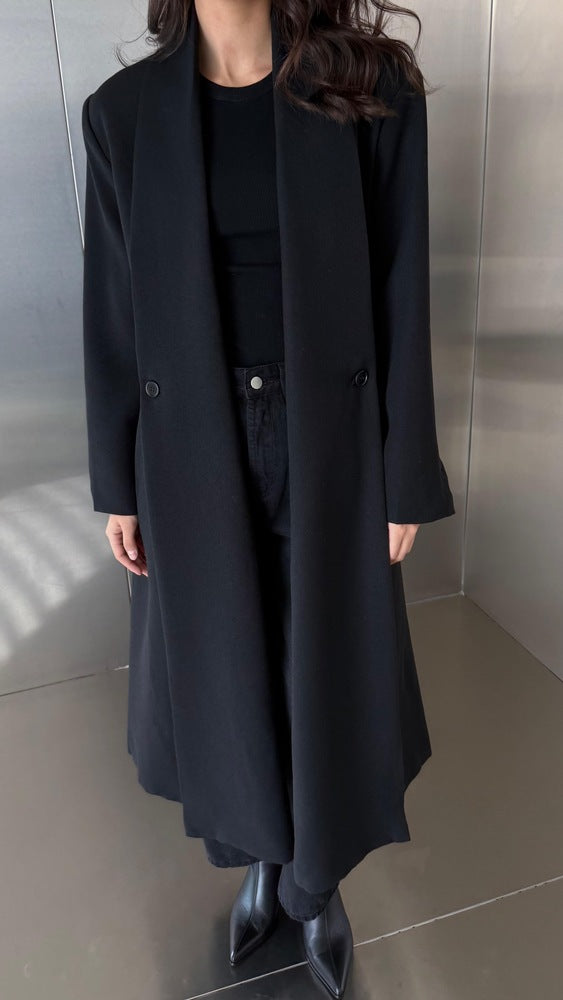 2 Side Buttoned Belted Coat