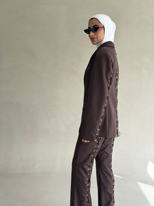 Drawstring Women Suit