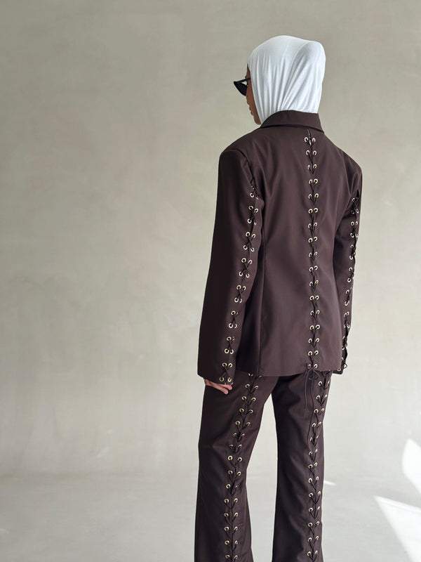 Drawstring Women Suit