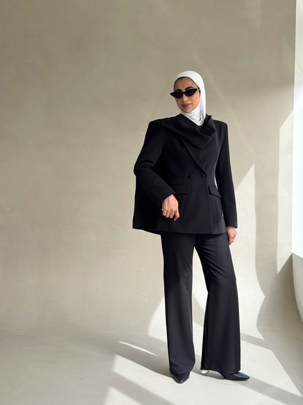 Two-Piece Suit w/ Scarf
