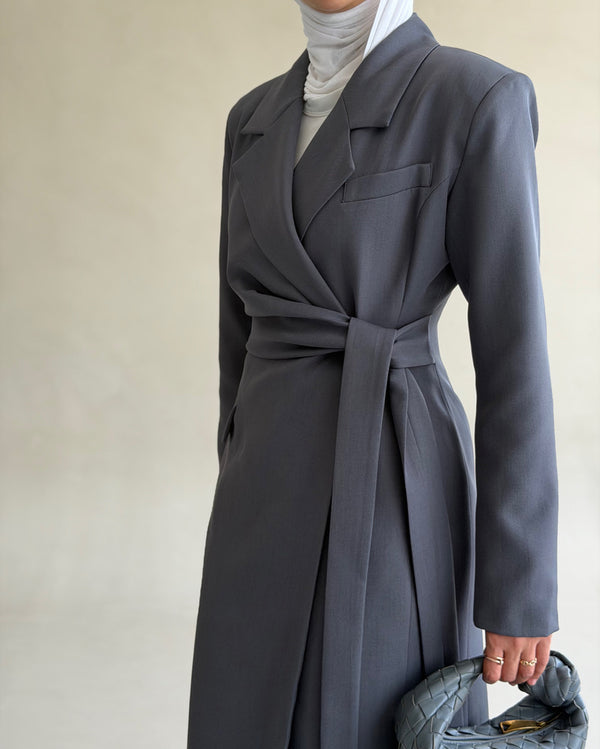 Tie-Waist Midi Dress