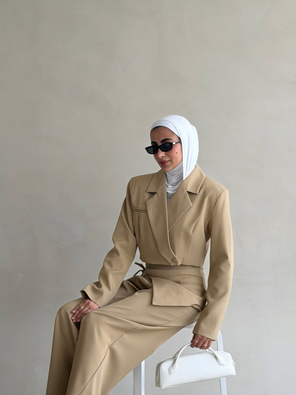 Waist-length Blazer Set